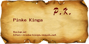 Pinke Kinga névjegykártya